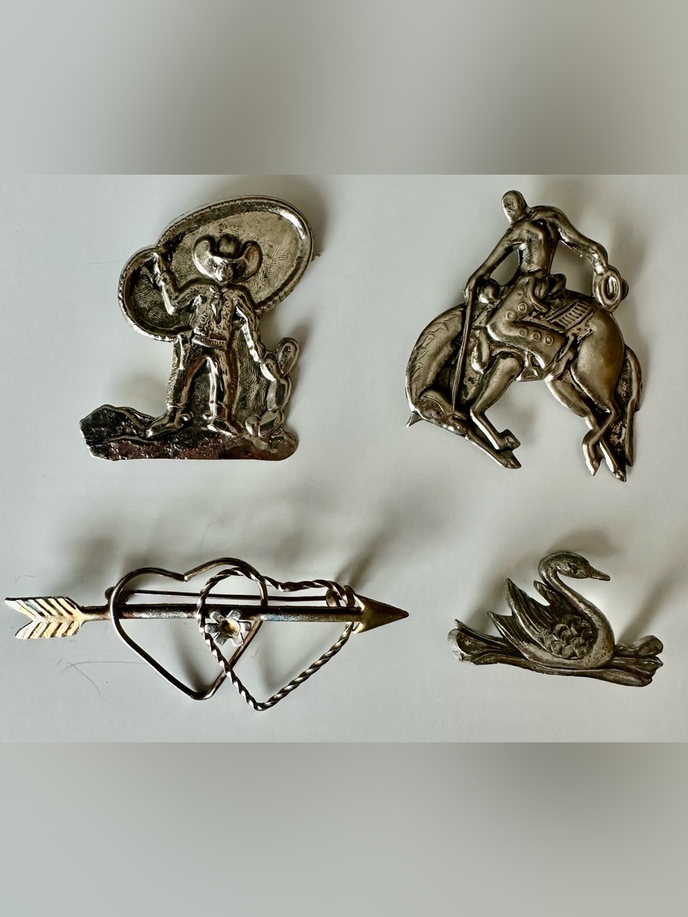 Vintage 1950’s Metal Brooches